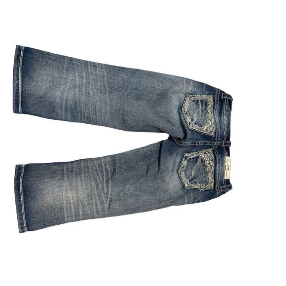 MISS ME Denim Women's Embellished Mid Rise Capri Jeans Sz 25 - Picture 2 of 9